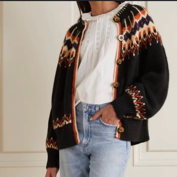 PRICE DROP!🎀DÔEN HUE🎀Cardigan in ABERDEEN FAIR ISLE-Baby Alpaca!NWT! Size L! - Picture 2 of 8